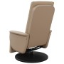 Sillón reclinable masaje reposapiés cuero sintético capuchino by , Armchairs - Ref: Foro24-356516, Price: 237,27 €, Discount: %