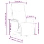 Sillón reclinable masaje reposapiés cuero sintético capuchino by , Armchairs - Ref: Foro24-356516, Price: 237,27 €, Discount: %