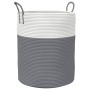 Cesta de almacenaje algodón gris y blanco Ø38x46 cm von , Körbe - Ref: Foro24-358482, Preis: 31,91 €, Rabatt: %
