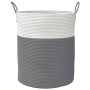 Cesta de almacenaje algodón gris y blanco Ø38x46 cm von , Körbe - Ref: Foro24-358482, Preis: 31,91 €, Rabatt: %