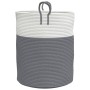 Cesta de almacenaje algodón gris y blanco Ø38x46 cm von , Körbe - Ref: Foro24-358482, Preis: 31,91 €, Rabatt: %