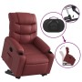 Sillón reclinable elevable cuero artificial rojo tinto by , Armchairs - Ref: Foro24-3206603, Price: 285,80 €, Discount: %
