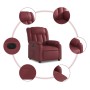 Sillón reclinable eléctrico de cuero sintético rojo tinto von , Sessel - Ref: Foro24-3205254, Preis: 292,75 €, Rabatt: %