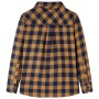 Camisa a cuadros infantil coñac y azul 128 by , Kids T-shirts - Ref: Foro24-12957, Price: 14,13 €, Discount: %