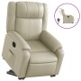 Sillón reclinable elevable eléctrico de cuero sintético crema by , Armchairs - Ref: Foro24-3205165, Price: 352,06 €, Discount: %