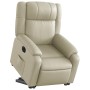 Sillón reclinable elevable eléctrico de cuero sintético crema by , Armchairs - Ref: Foro24-3205165, Price: 352,06 €, Discount: %