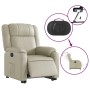 Sillón reclinable elevable eléctrico de cuero sintético crema by , Armchairs - Ref: Foro24-3205165, Price: 352,06 €, Discount: %