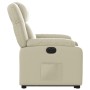 Sillón reclinable elevable eléctrico de cuero sintético crema by , Armchairs - Ref: Foro24-3205165, Price: 352,06 €, Discount: %