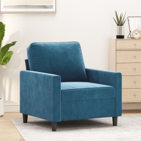 Sillón de terciopelo azul 60 cm by , Sofas - Ref: Foro24-359188, Price: 171,99 €, Discount: %