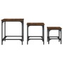 Mesas de centro apilables 3 pzas madera ingeniería roble marrón von , Couchtisch - Ref: Foro24-838937, Preis: 49,44 €, Rabatt: %