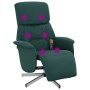 Sillón reclinable de masaje con reposapiés tela verde oscuro von , Sessel - Ref: Foro24-356673, Preis: 200,65 €, Rabatt: %