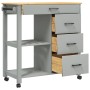 Carrito de cocina MONZA madera maciza de pino 84x40x90 cm von , Küchen- und Speisewagen - Ref: Foro24-376116, Preis: 208,99 €...