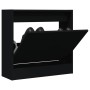 Zapatero de madera de ingeniería negro 60x21x57 cm by , Shoe racks and shoe organizers - Ref: Foro24-839883, Price: 44,03 €, ...