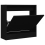 Zapatero de madera de ingeniería negro 60x21x57 cm by , Shoe racks and shoe organizers - Ref: Foro24-839883, Price: 44,03 €, ...