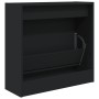 Zapatero de madera de ingeniería negro 60x21x57 cm by , Shoe racks and shoe organizers - Ref: Foro24-839883, Price: 44,03 €, ...