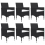 7-teiliges schwarzes Garten-Ess-Set von vidaXL, Gartensets - Ref: Foro24-3067765, Preis: 485,96 €, Rabatt: %