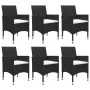 7-teiliges schwarzes Garten-Ess-Set von vidaXL, Gartensets - Ref: Foro24-3067765, Preis: 516,46 €, Rabatt: %