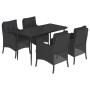 Set de muebles jardín 5 pzas con cojines ratán sintético negro von , Gartensets - Ref: Foro24-3211922, Preis: 520,72 €, Rabat...