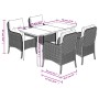 Set de muebles jardín 5 pzas con cojines ratán sintético negro von , Gartensets - Ref: Foro24-3211922, Preis: 520,72 €, Rabat...