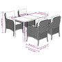 Set comedor de jardín 5 piezas y cojines ratán sintético marrón von , Gartensets - Ref: Foro24-3211943, Preis: 515,79 €, Raba...