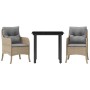 Set comedor de jardín 3 pzas con cojines ratán sintético beige von , Gartensets - Ref: Foro24-3211983, Preis: 292,63 €, Rabat...