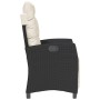 Sillón reclinable de jardín con reposapiés ratán PE negro de , Sillas de jardín - Ref: Foro24-365232, Precio: 123,08 €, Descu...