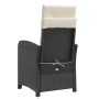 Sillón reclinable de jardín con reposapiés ratán PE negro de , Sillas de jardín - Ref: Foro24-365232, Precio: 123,08 €, Descu...