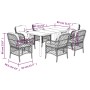 Set comedor de jardín 7 pzas con cojines ratán sintético beige by , Garden sets - Ref: Foro24-3212149, Price: 705,30 €, Disco...