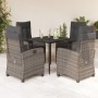 Set comedor de jardín 5 piezas con cojines ratán sintético gris von , Gartensets - Ref: Foro24-3212783, Preis: 566,98 €, Raba...