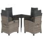 Set comedor de jardín 5 piezas con cojines ratán sintético gris von , Gartensets - Ref: Foro24-3212783, Preis: 566,98 €, Raba...