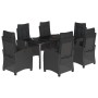 Set de comedor de jardín 7 pzas y cojines ratán sintético negro von , Gartensets - Ref: Foro24-3212757, Preis: 900,74 €, Raba...
