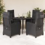 Set de muebles jardín 5 pzas con cojines ratán sintético negro by , Garden sets - Ref: Foro24-3212743, Price: 606,95 €, Disco...