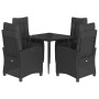 Set de muebles jardín 5 pzas con cojines ratán sintético negro by , Garden sets - Ref: Foro24-3212743, Price: 606,95 €, Disco...
