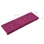 Stair mats 10 units purple 65x21x4 cm by vidaXL, Stair mats - Ref: Foro24-149825, Price: 61,00 €, Discount: %