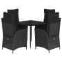 Set de muebles jardín 5 pzas con cojines ratán sintético negro von , Gartensets - Ref: Foro24-3213393, Preis: 567,41 €, Rabat...