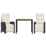 Set comedor de jardín 3 pzas con cojines ratán sintético negro von , Gartensets - Ref: Foro24-3212900, Preis: 355,20 €, Rabat...