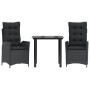 Set comedor de jardín 3 pzas con cojines ratán sintético negro von , Gartensets - Ref: Foro24-3213184, Preis: 297,21 €, Rabat...
