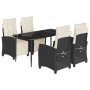 Set de muebles jardín 5 pzas con cojines ratán sintético negro von , Gartensets - Ref: Foro24-3212949, Preis: 592,74 €, Rabat...