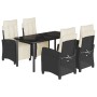 Set de muebles jardín 5 pzas con cojines ratán sintético negro von , Gartensets - Ref: Foro24-3212956, Preis: 589,84 €, Rabat...