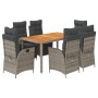 Set comedor jardín 7 pzas y cojines ratán sintético gris von , Gartensets - Ref: Foro24-3213347, Preis: 895,86 €, Rabatt: %