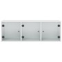 Mueble de pared con puertas de vidrio blanco 102x37x35 cm von , Schließfächer und Lagerschränke - Ref: Foro24-836511, Preis: ...