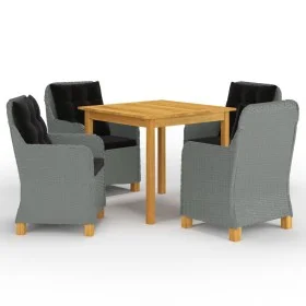 Light Gray 5-Piece Garden Dining Set by vidaXL, Garden sets - Ref: Foro24-3067760, Price: 657,18 €, Discount: %