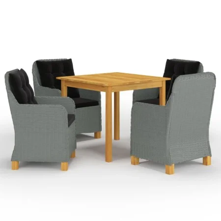 Juego de comedor para jardín de 5 piezas gris claro de vidaXL, Conjuntos de jardín - Ref: Foro24-3067760, Precio: 656,96 €, D...
