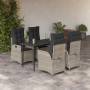 Set comedor de jardín 5 pzas cojines ratán sintético gris claro von , Gartensets - Ref: Foro24-3213277, Preis: 555,74 €, Raba...