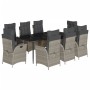Set comedor de jardín 9 pzas cojines ratán sintético gris claro von , Gartensets - Ref: Foro24-3213282, Preis: 1,00 €, Rabatt: %