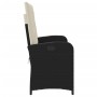 Sillón reclinable de jardín con cojines ratán sintético negro von , Gartenbänke - Ref: Foro24-368215, Preis: 158,82 €, Rabatt: %