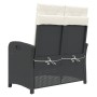 Sillón reclinable de jardín con cojines ratán sintético negro von , Gartenbänke - Ref: Foro24-368215, Preis: 158,82 €, Rabatt: %