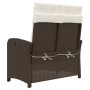 Sillón reclinable de jardín con cojines ratán sintético marrón by , garden benches - Ref: Foro24-368217, Price: 138,34 €, Dis...