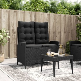 Sillón reclinable de jardín con cojines ratán sintético negro von , Gartenbänke - Ref: Foro24-368236, Preis: 155,45 €, Rabatt: %