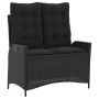 Sillón reclinable de jardín con cojines ratán sintético negro von , Gartenbänke - Ref: Foro24-368236, Preis: 155,45 €, Rabatt: %